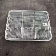 Cesta de alambre plegable con asa